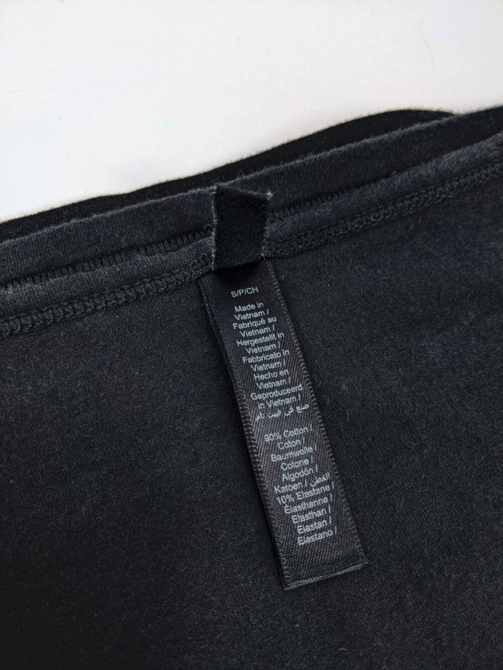 SKIMS Scoop Neck Cotton Blend Jersey T-Shirt in Black Size S - Picture 8 of 8